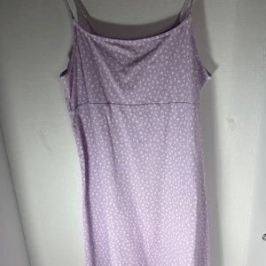 purple floral spring dress